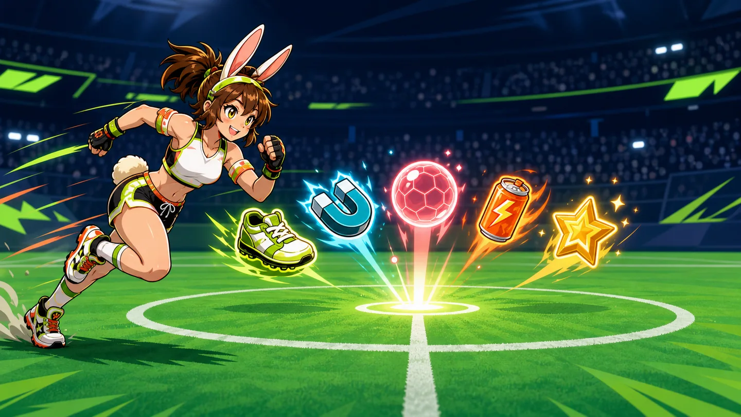 Rina races toward a row of colourful match power-ups